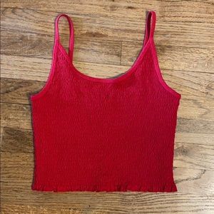 Hollister Red Cropped Tank Top
